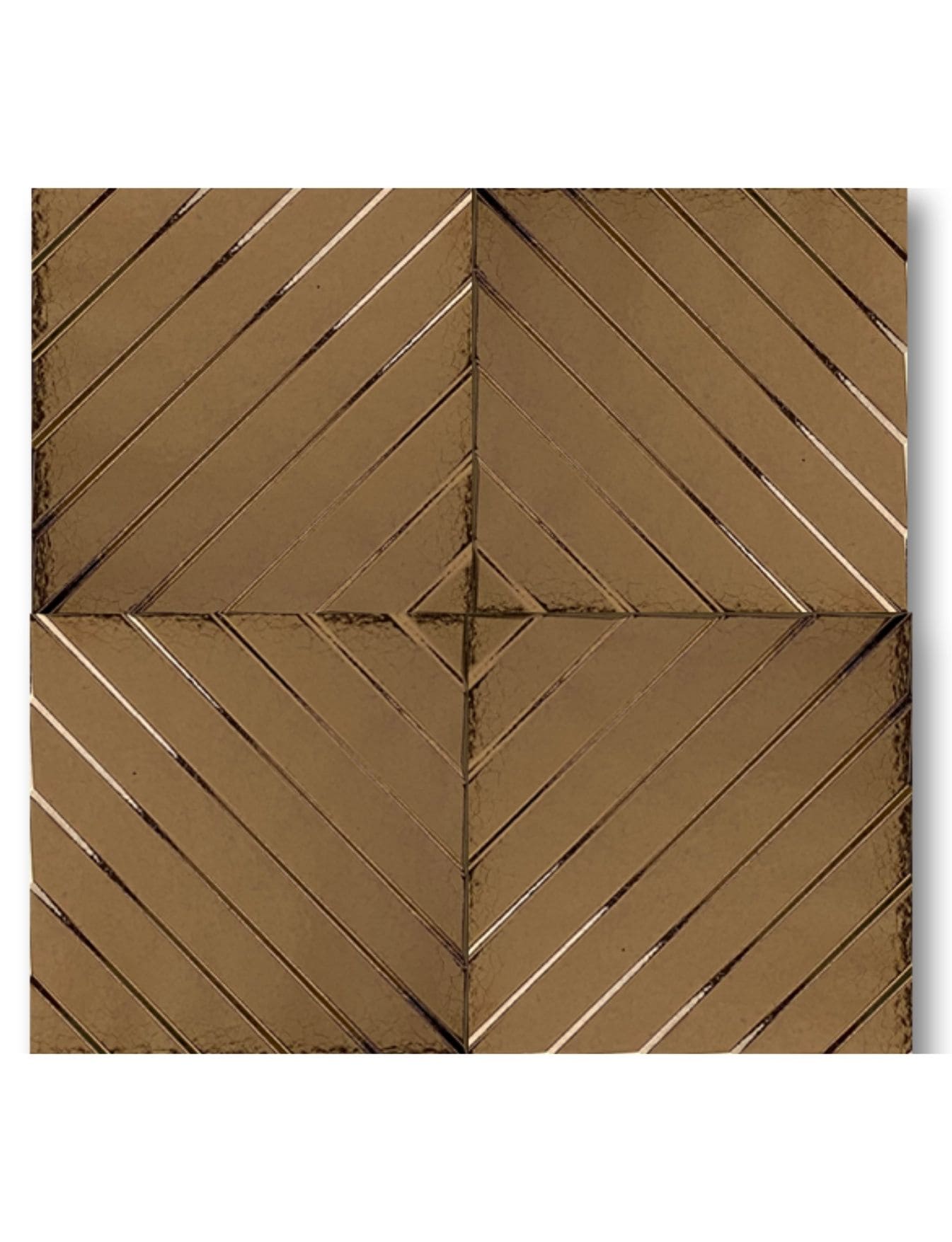 Selçuklu Yıldızı Geometri Seramik 20x20 - 05, Gold Seramik Kabartmalı Kütahya Çini Karo 20x20,