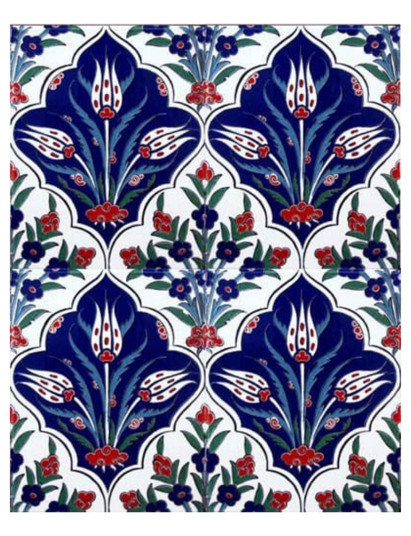 20x25 Çini Karo - 04, Cami Dekorasyon Çini Karoları 20x25