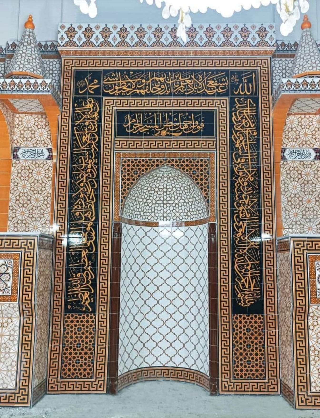 Mihrap Minber Kürsü Çeşitleri - 23, Ahşap Minber Mihrap Çini Modelleri