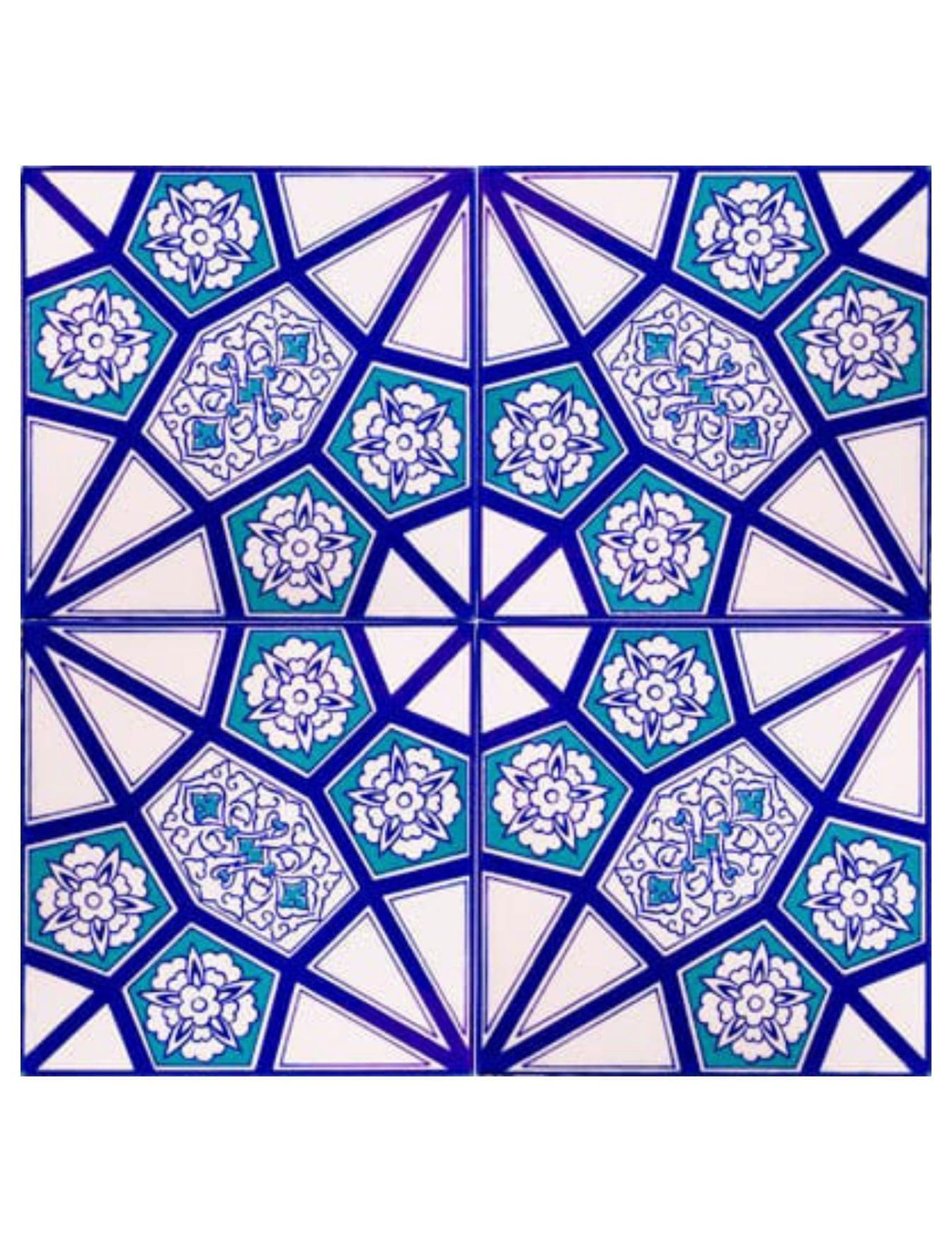 Çini Seramik Modelleri - 18, İslami Desenli İznik Çini Karolar