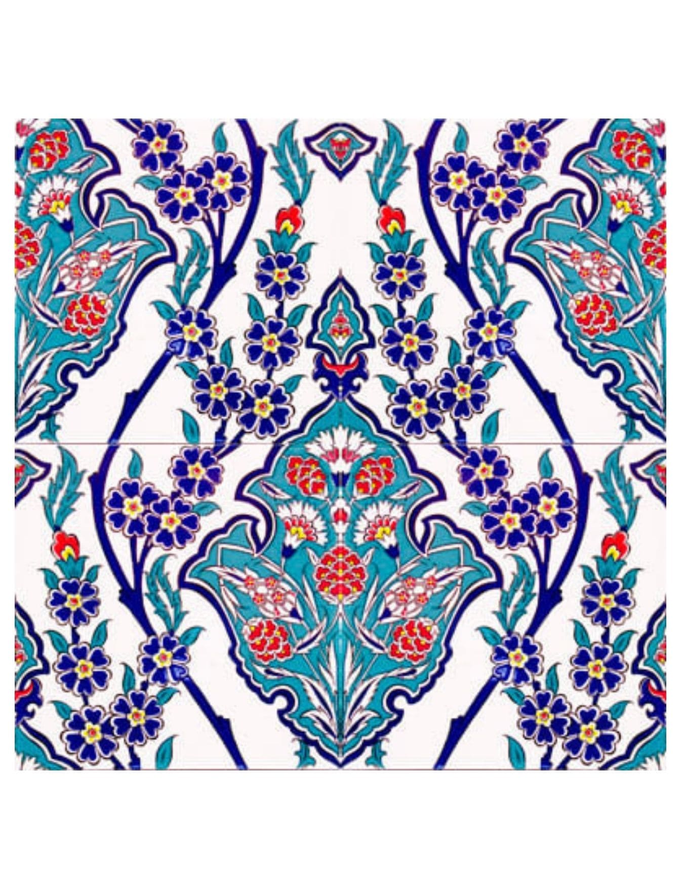 Çini Seramik Modelleri - 23, Türk Çini Sanatı Çini Karoları 20x20