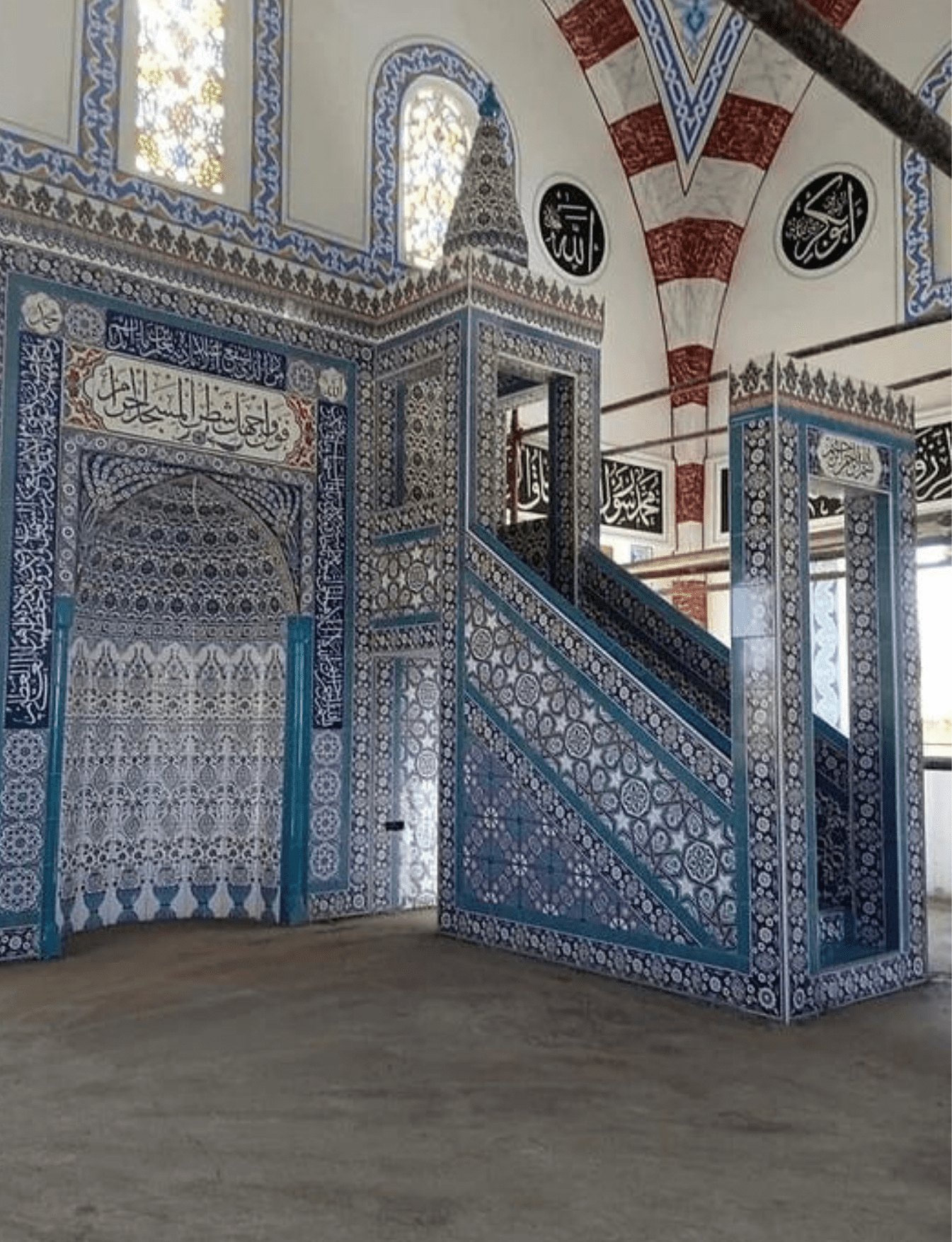 Cami Çini Minber - 10, Kütahya Çini Motifli Cami minber Fiyatları Desenleri