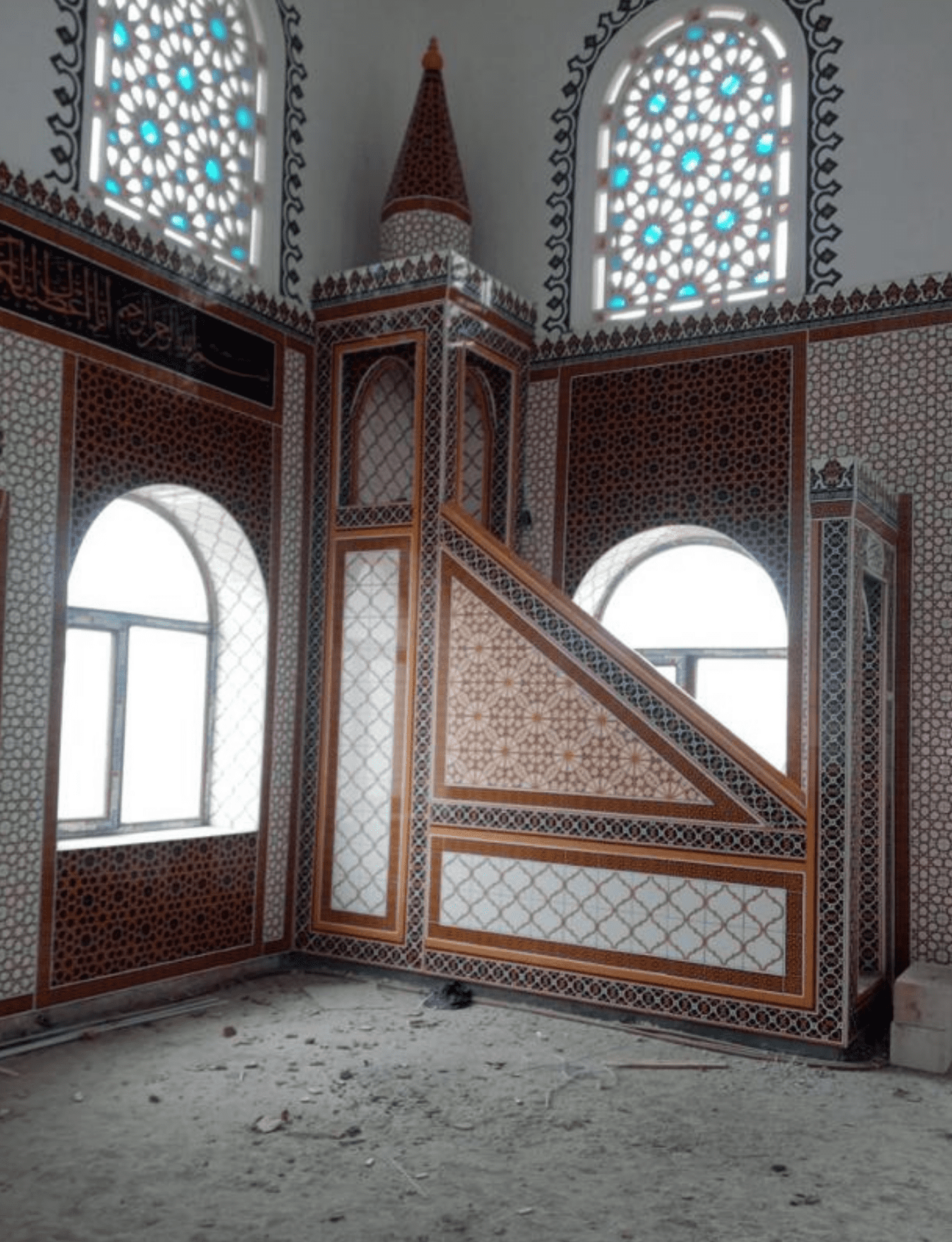 Cami Çini Minber - 12, Cami Dizayn Ahşap Desen Çini Minber Fiyatları