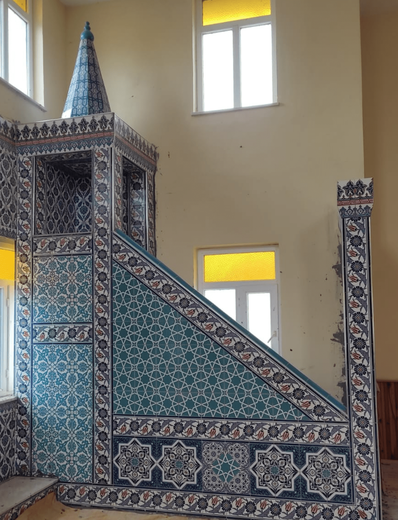 Cami Çini Minber - 02, Minber Fiyatları Osmanlı Çini Motifler