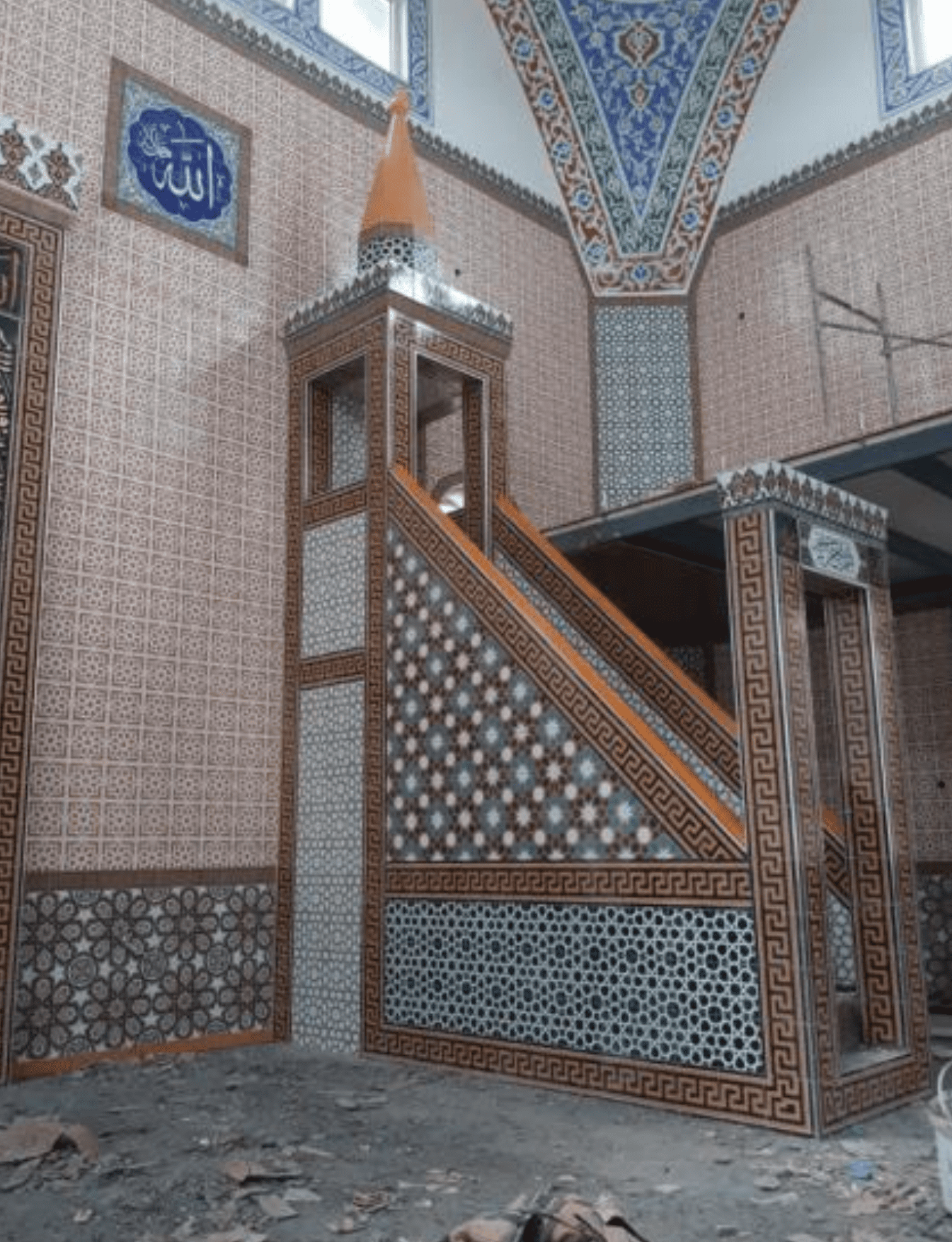 Cami Çini Minber - 21, Cami Dekorasyon Çini Minber 