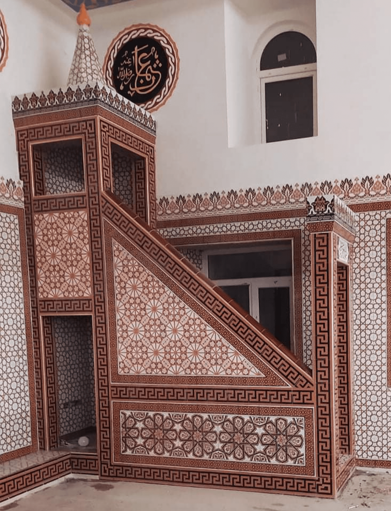 Cami Çini Minber - 22, Osmanlı Model Tek Taraflı Cami Minberi