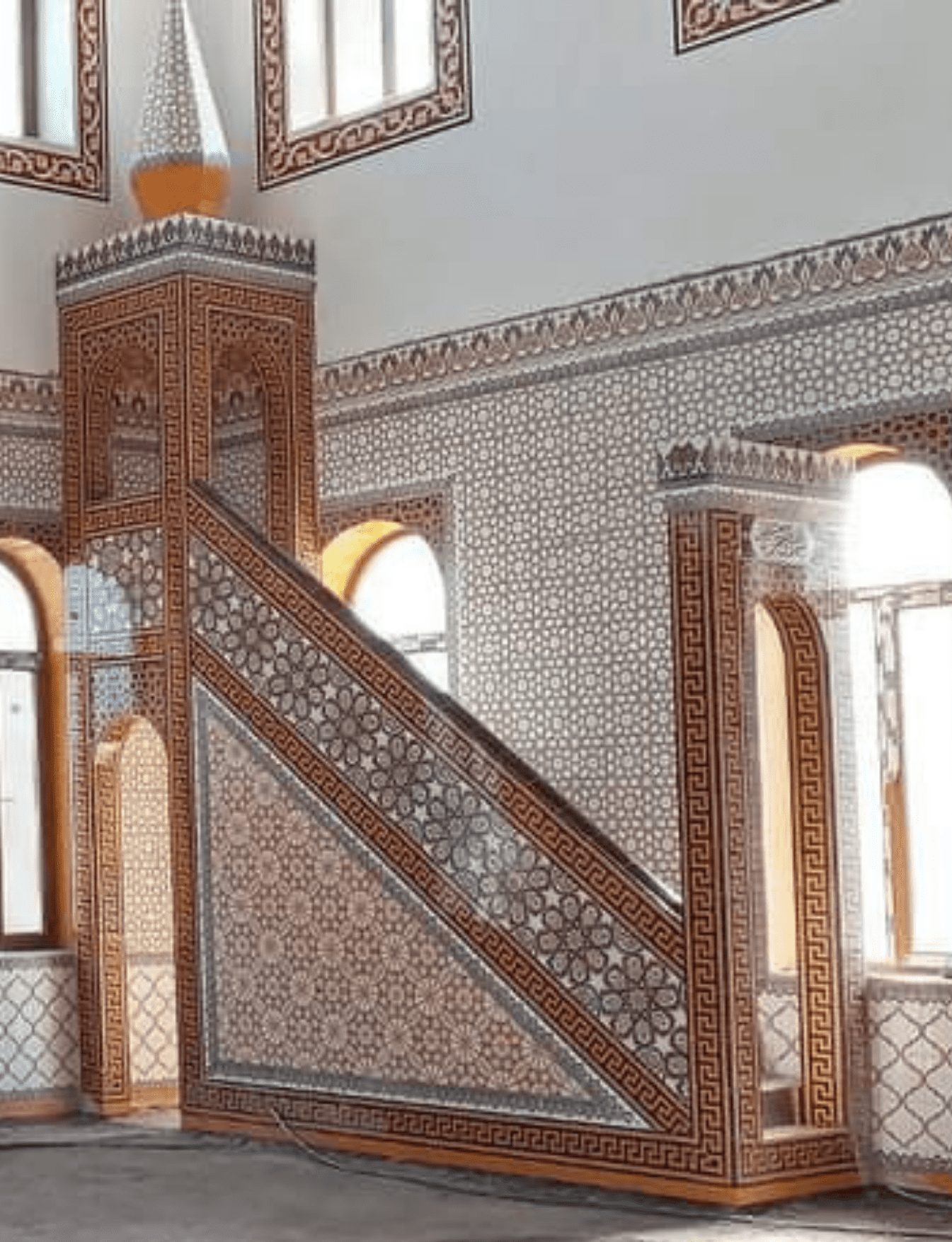 Cami Çini Minber - 23, Cami Minberi Ahşap Selçuklu Çini Motifli