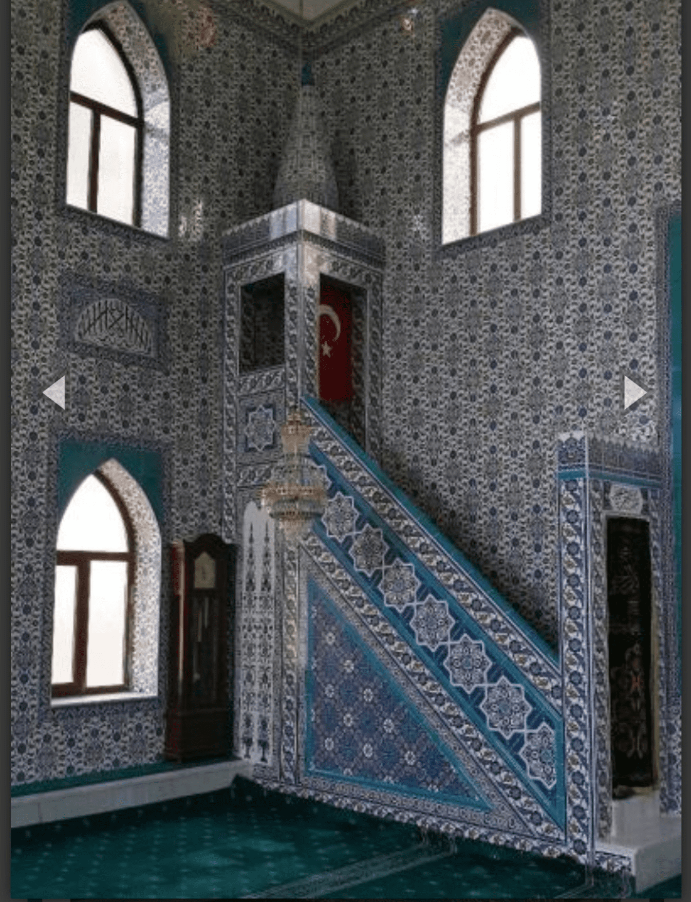 Cami Çini Minber - 39, Cami Minber Çini Modelleri Tasarımları 