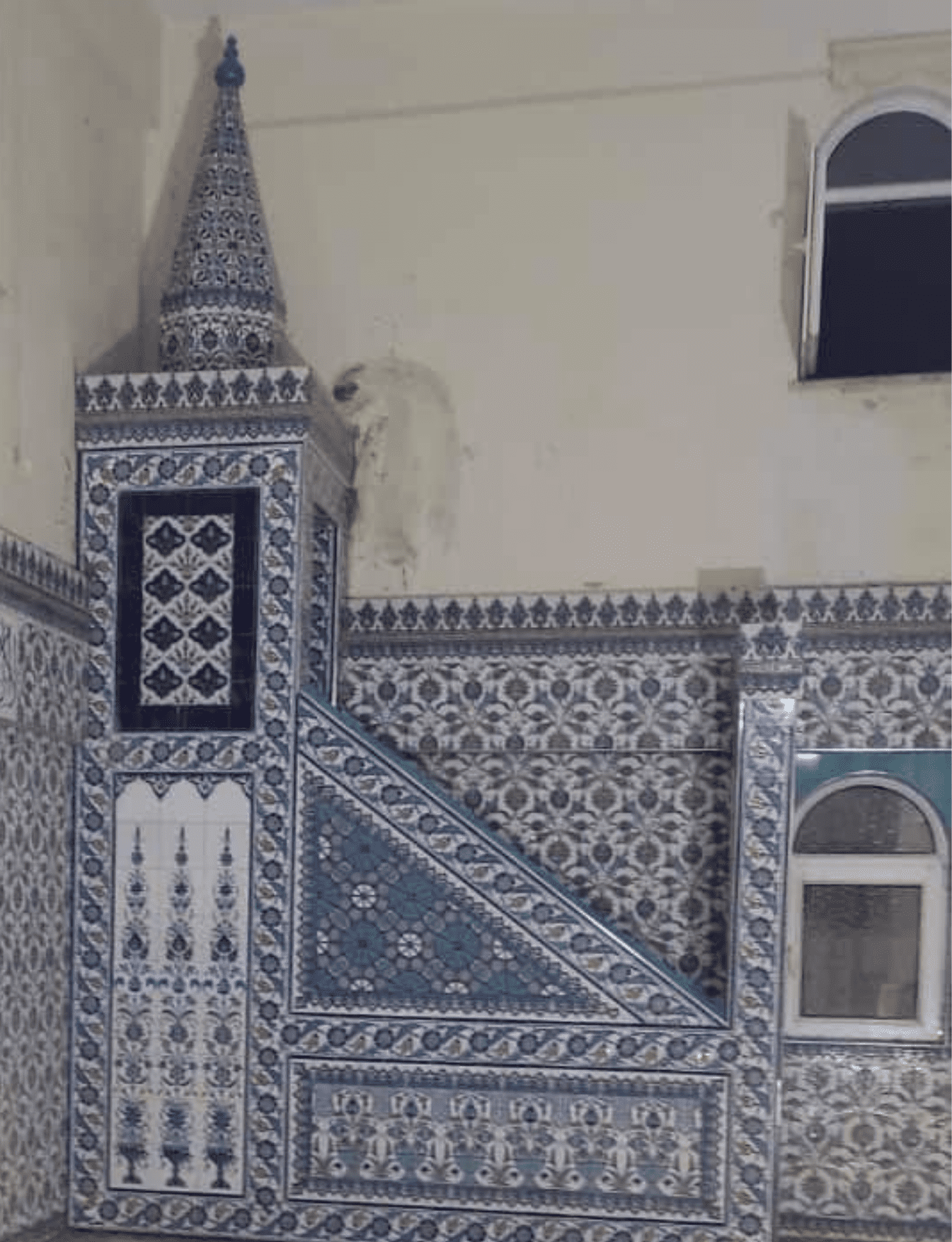 Cami Çini Minber - 41, Cami Minber Modelleri Tek Taraflı