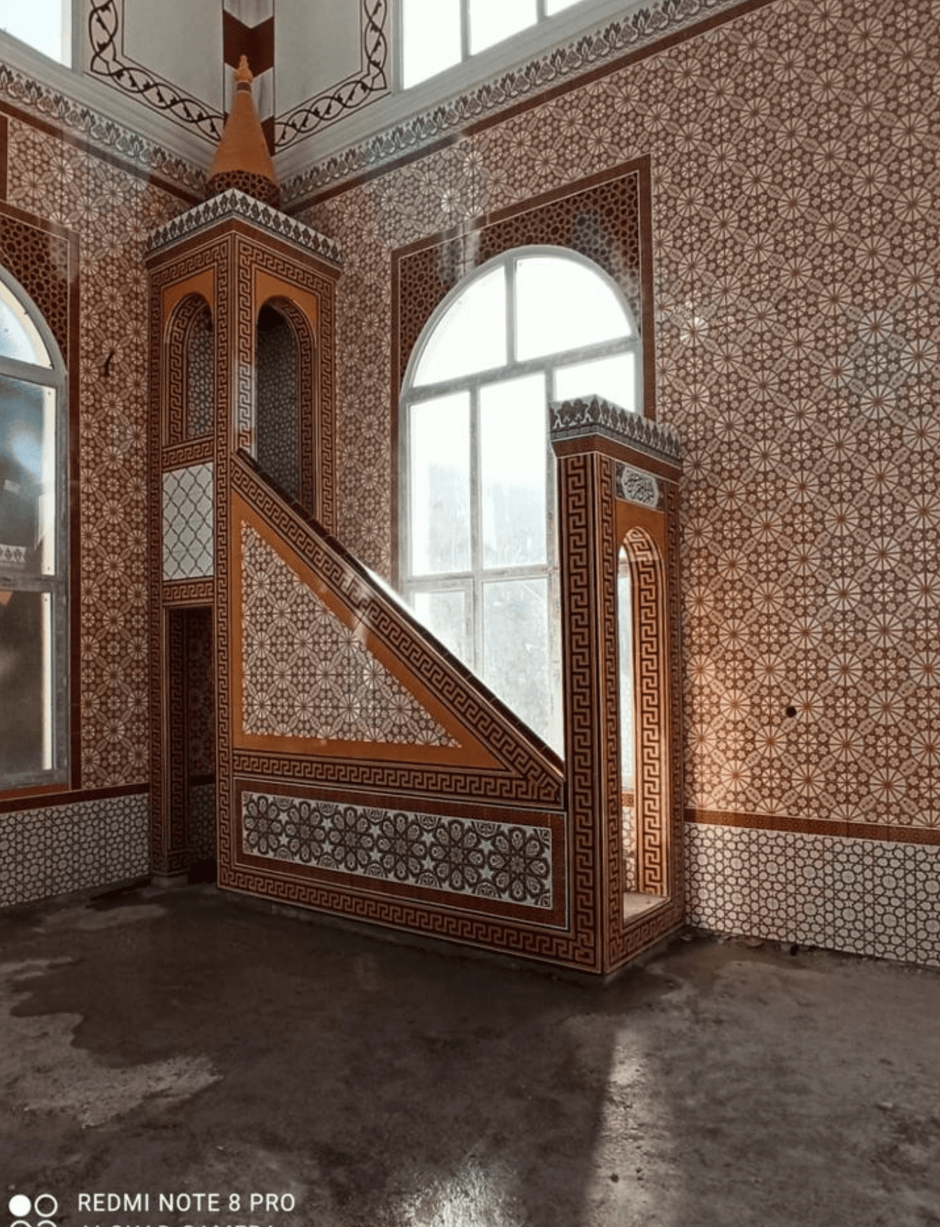 Cami Çini Minber - 05, Cami Minber Çini Ahşap Tasarım