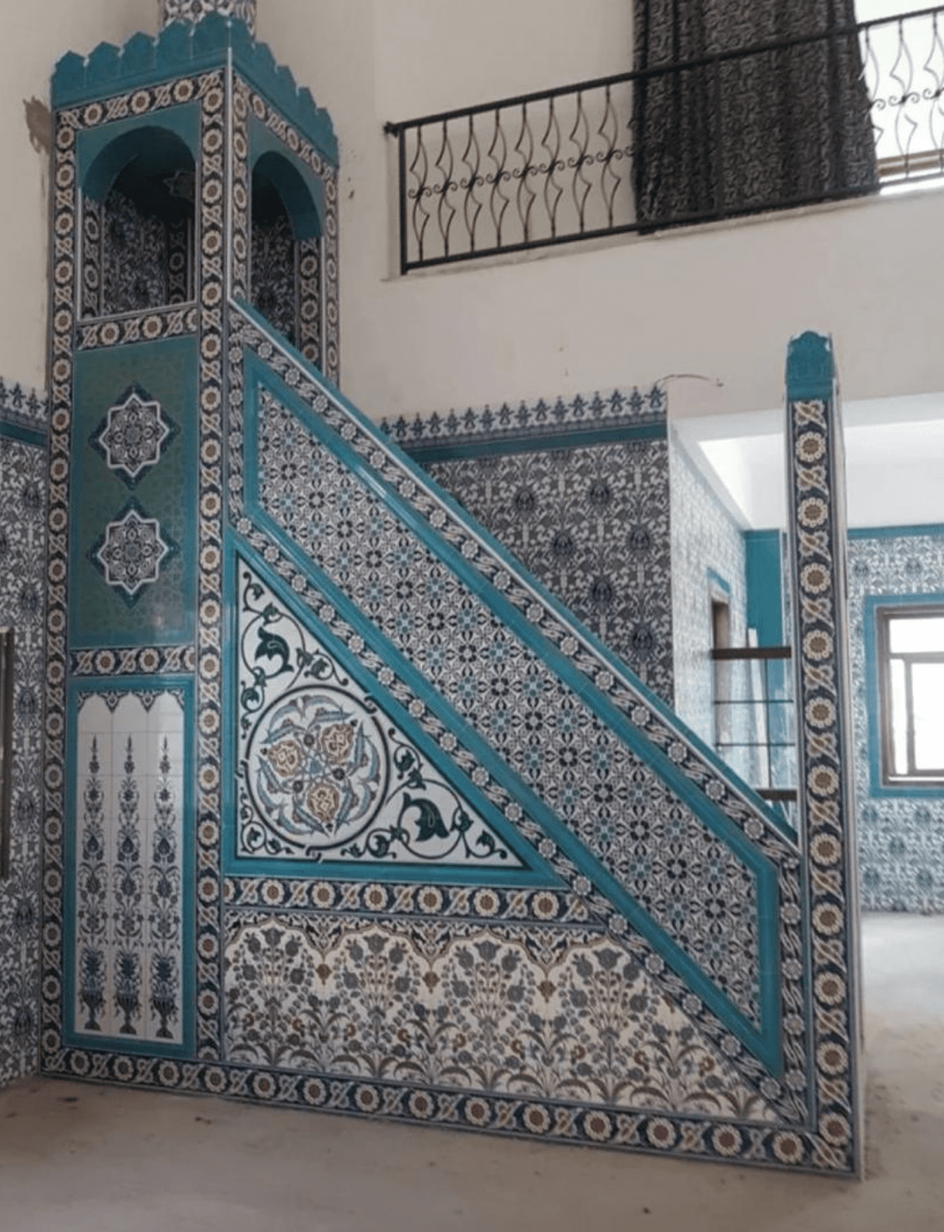 Cami Çini Minber - 50, Cami Minber Fiyatları Türkmen Yıldızı Çini