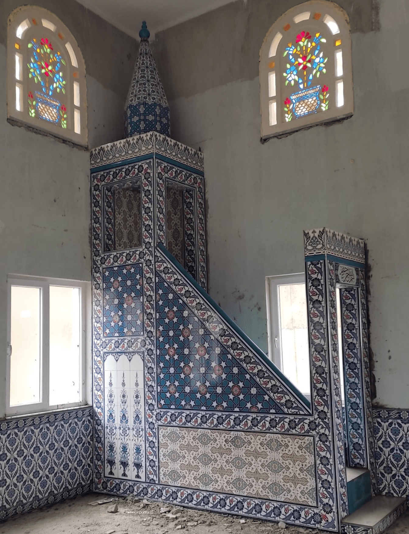 Cami Çini Minber - 58, Kütahya Çini Seramik Cami Minber Modelleri