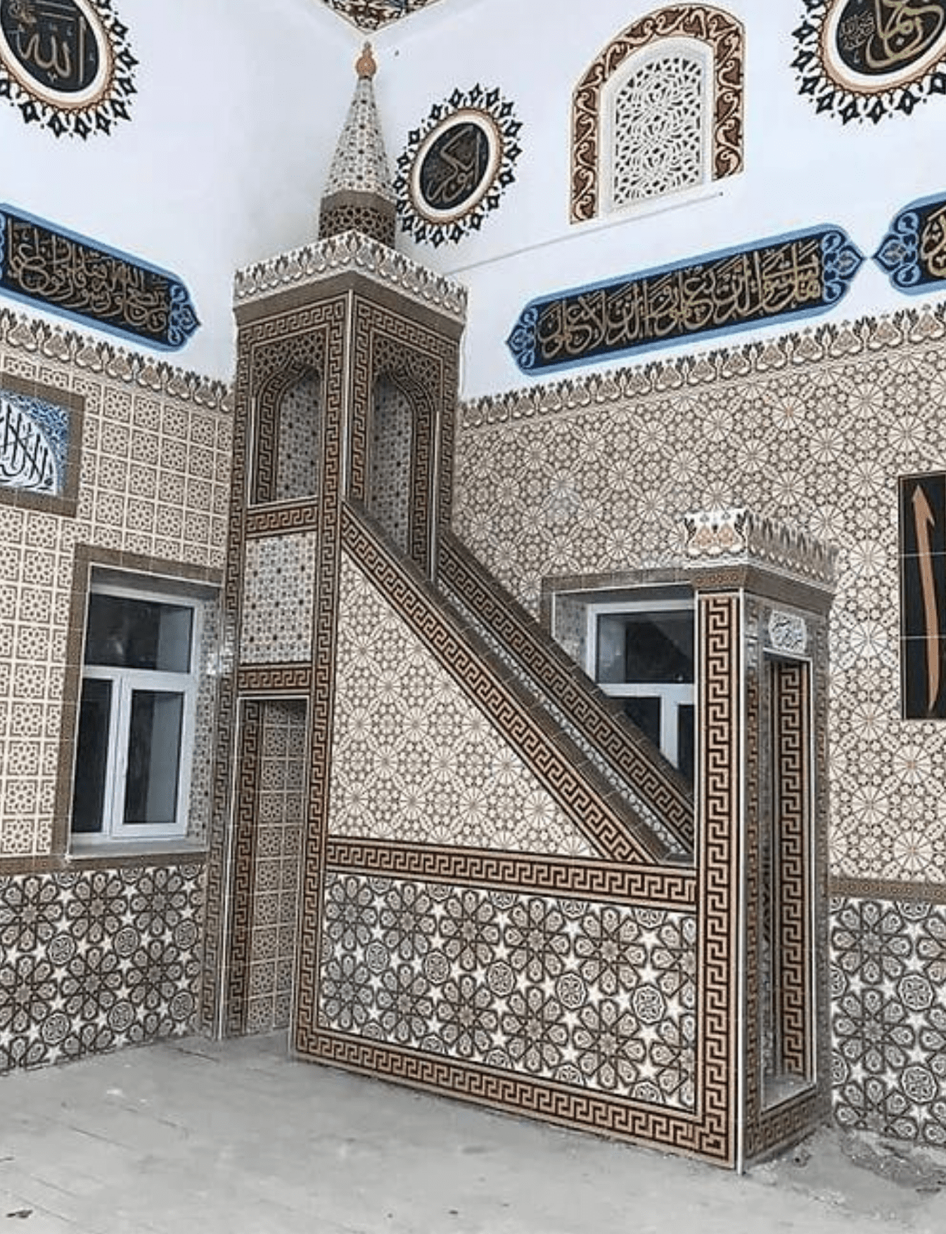 Cami Çini Minber - 07, Ahşap Tasarım Cami Minber Modelleri